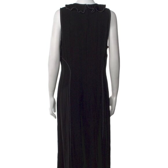 NWOT ULLA JOHNSON Lille Midi Dress in Noir XL $650 - Picture 7 of 7